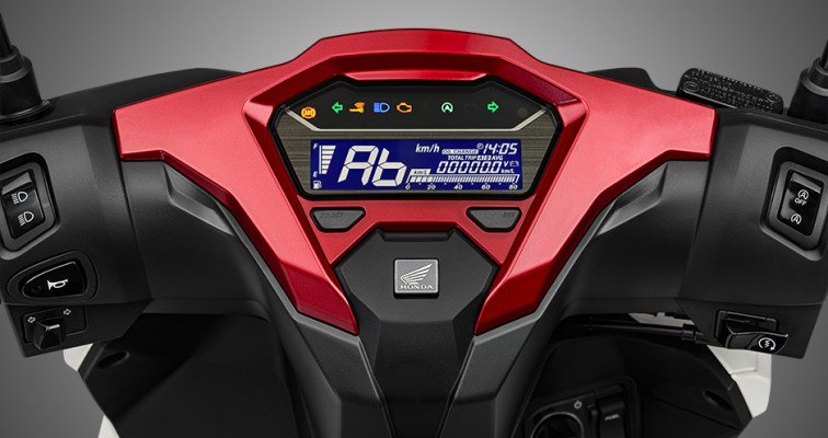 Mặt đồng hồ LCD hiển thị các thông số vận hành trên Air Blade 125cc
