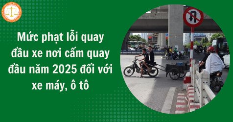 Minh họa biển báo cấm quay đầu xe và các phương tiện giao thông đang di chuyển trên đường