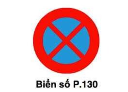 Minh họa chi tiết biển báo cấm dừng và cấm đỗ xe P.130 theo quy chuẩn giao thông Việt Nam