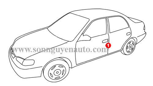 Minh họa quy trình kiểm tra mã màu trên xe Kia