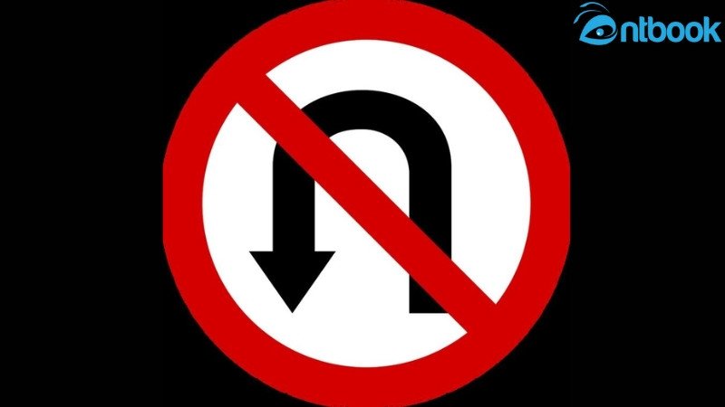 Minh họa sự khác biệt giữa biển cấm rẽ trái và cấm quay đầu