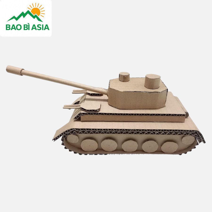 Hướng Dẫn Làm Xe Bằng Bìa Cát Tông Chi Tiết Mô hình xe tăng bằng giấy 7
