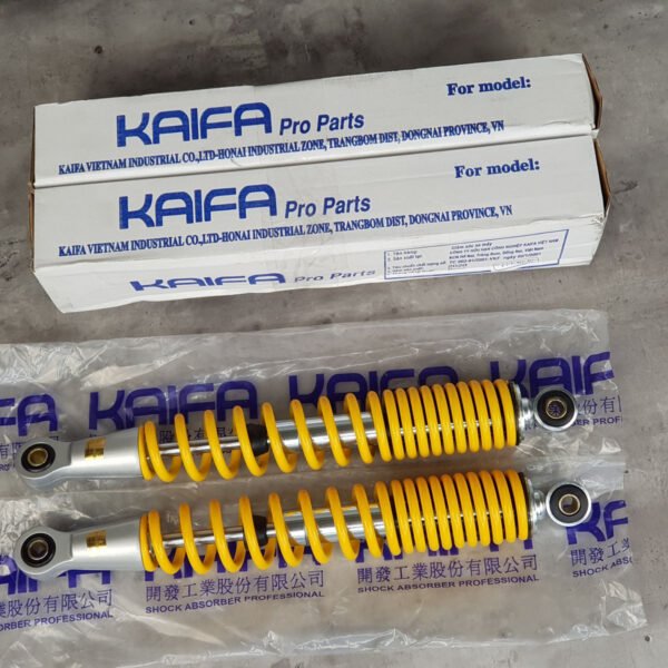 Mô tả: Bộ sản phẩm phuộc sau xe Wave RS màu vàng chính hãng Kaifa