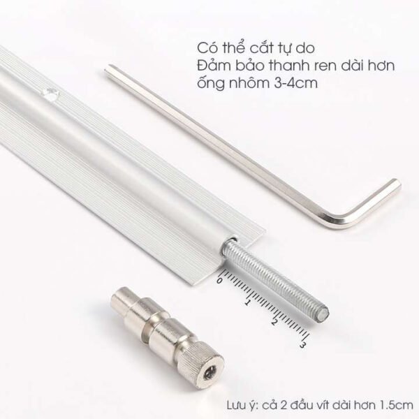 Mô tả thanh chống cong cánh tủ kim loại hỗ trợ giữ thẳng cánh cửa tủ bếp