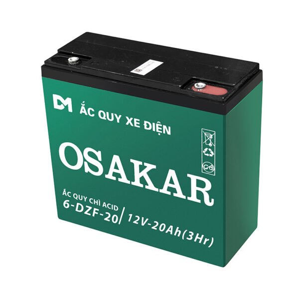 Một bộ 5 bình ắc quy xe máy điện được lắp đặt trên xe