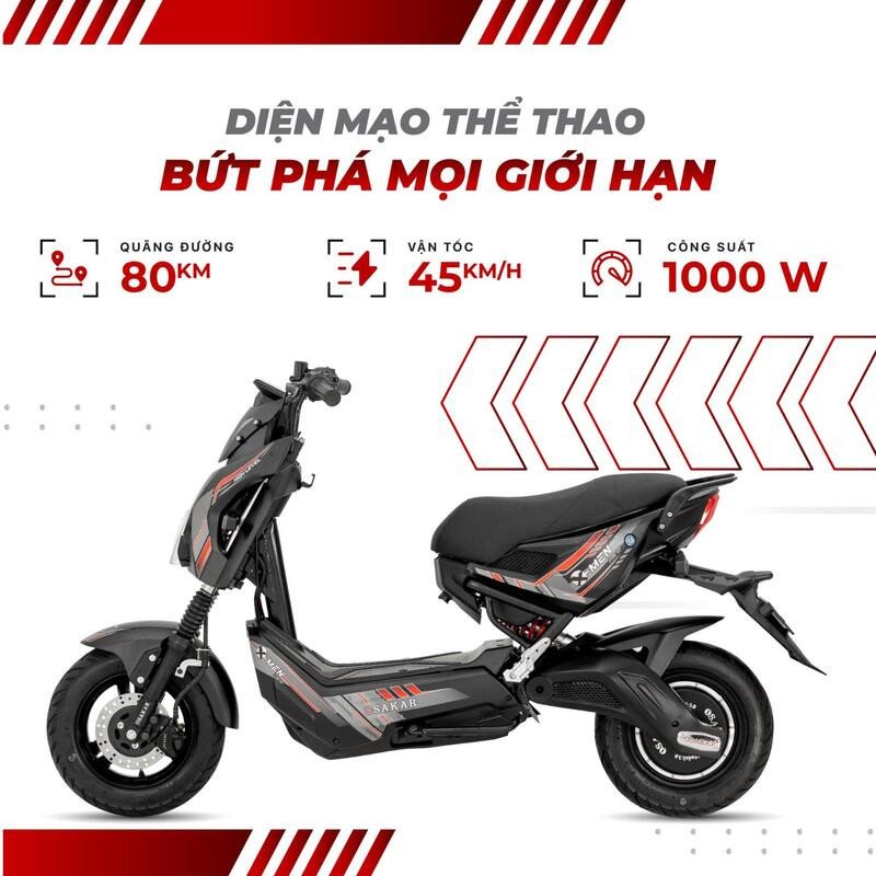Một chiếc OSAKAR XMen New với thiết kế mạnh mẽ, cá tính, thu hút người dùng trẻ tuổi