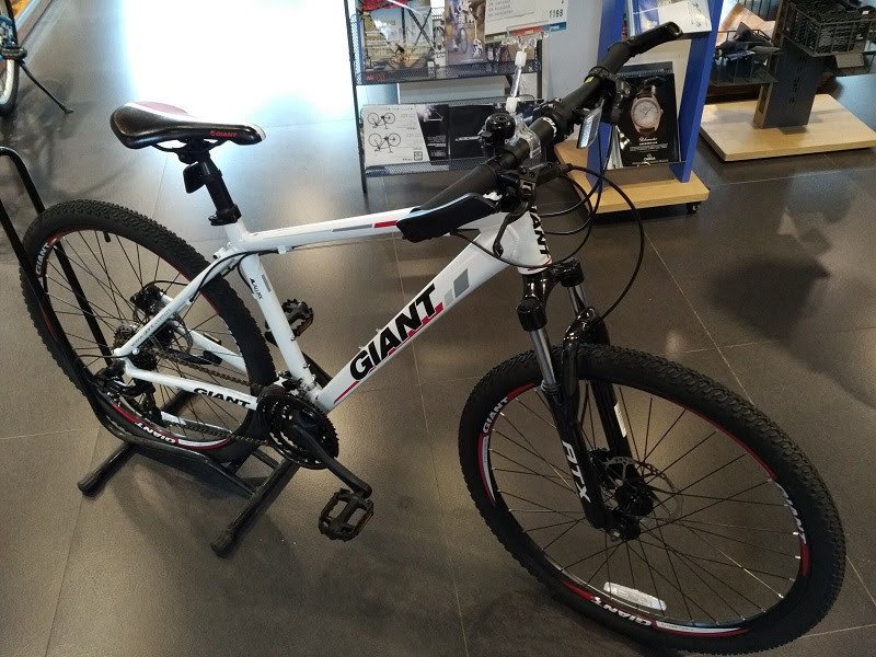 Một chiếc xe đạp địa hình với thiết kế thể thao cá tính