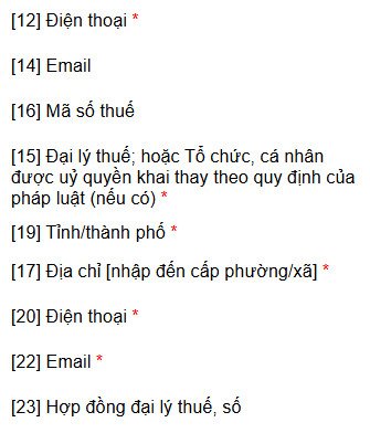 Mục điền thông tin người nộp thuế và địa chỉ thường trú
