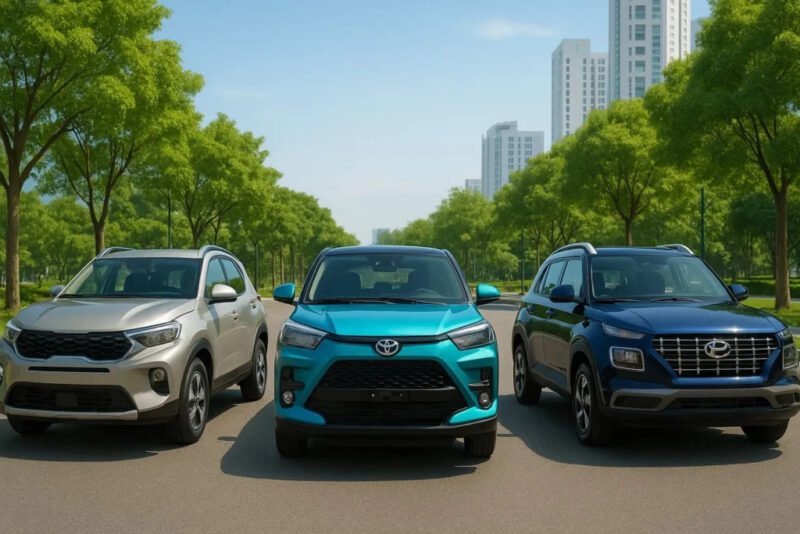 Ngoại thất năng động của một chiếc SUV 5 chỗ cỡ nhỏ màu đỏ