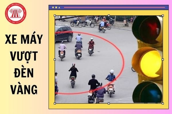 Người đi xe máy tuân thủ hiệu lệnh đèn giao thông