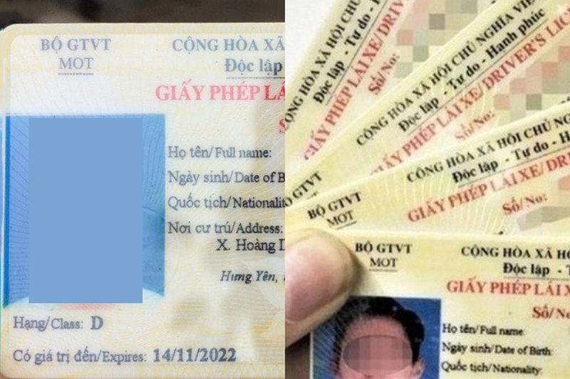 Người lái xe kiểm tra bằng lái xe trước khi vận hành xe 16 chỗ