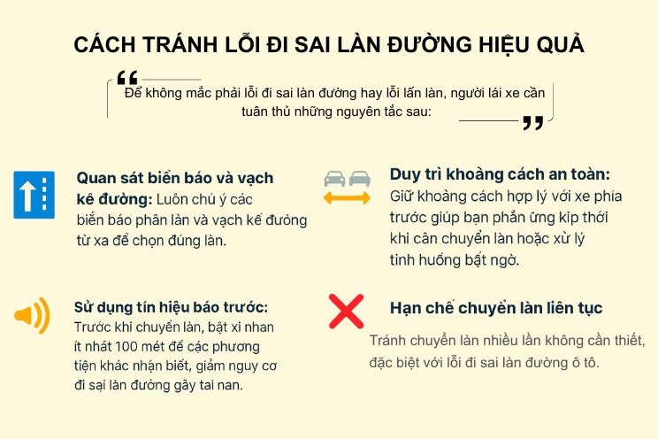 Người lái xe ô tô tập trung quan sát giao thông và tín hiệu đèn báo chuyển làn