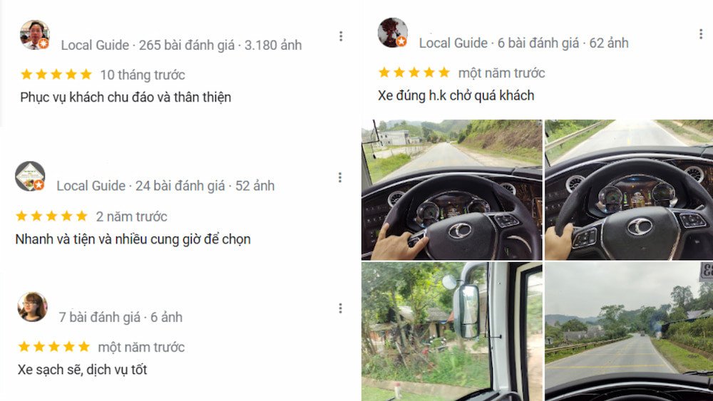 Nhà xe Hoàng Công nhận về nhiều đánh giá tích cực từ khách hàng