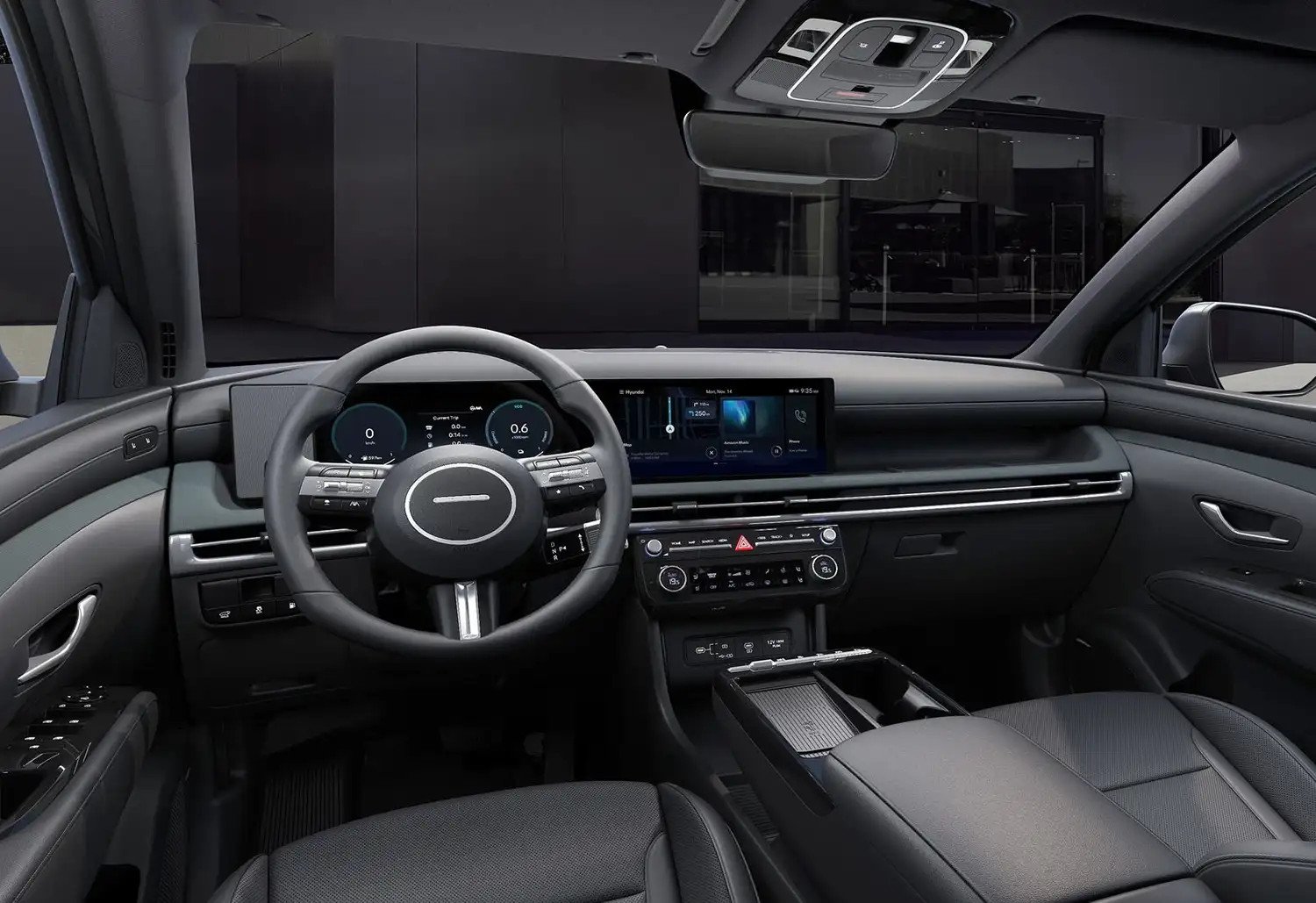 Nội thất hiện đại với màn hình kép trên Hyundai Tucson