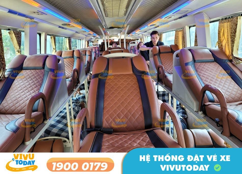 Nội thất xe giường nằm 40 chỗ tiện nghi của nhà xe Tâm Phong