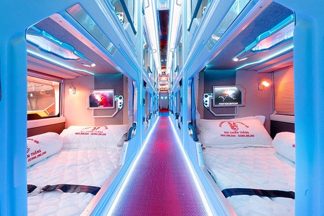 Nội thất xe limousine 24 phòng cao cấp của nhà xe Đại Chiến Thắng Quảng Bình