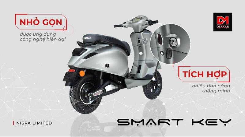 OSAKAR Nispa Limited – Xe điện nhỏ gọn, sang trọng, tích hợp công nghệ Smart Key hiện đại, mang đến trải nghiệm lái hoàn hảo