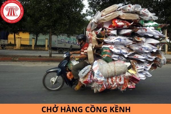 Quy định về kích thước và giới hạn khi chở hàng trên xe máy