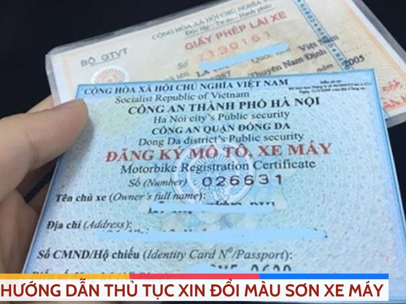 Quy trình đăng ký đổi màu sơn xe máy hợp pháp