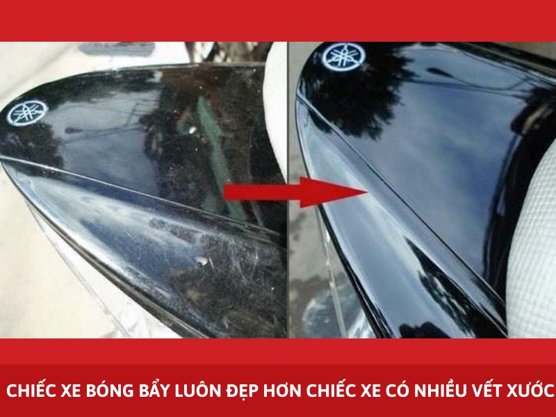 Quy trình đánh bóng xe máy chuyên nghiệp phục hồi độ sáng cho dàn áo xe