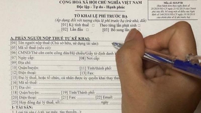 Quy trình khai và nộp lệ phí trước bạ cần được thực hiện cẩn thận