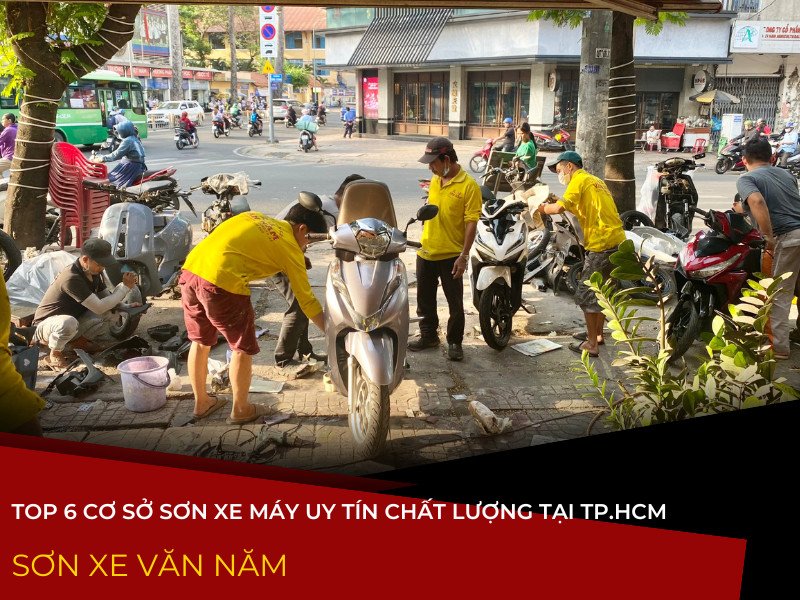 Quy trình sơn xe máy chuyên nghiệp với các thiết bị hiện đại