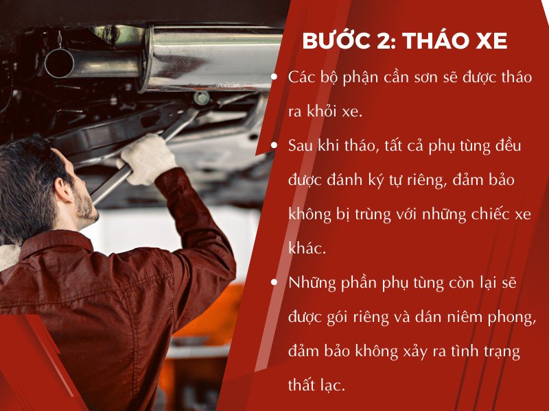 Quy trình tháo dỡ các bộ phận xe máy để tiến hành sơn lại