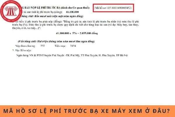 Quy trình xác định mã hồ sơ lệ phí trước bạ xe máy qua các kênh giao dịch