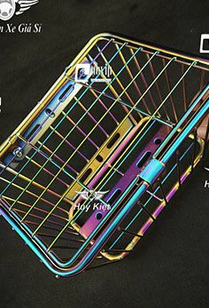 Rổ xe máy inox có nắp đậy