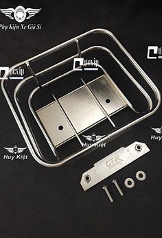 Rổ xe máy inox sáng bóng cho xe Cub và Dream