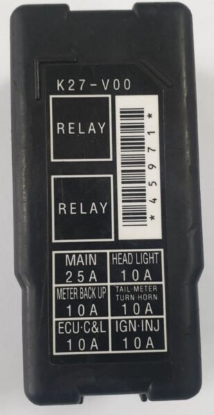 Sơ đồ minh họa vị trí và ký hiệu các cầu chì trên xe máy