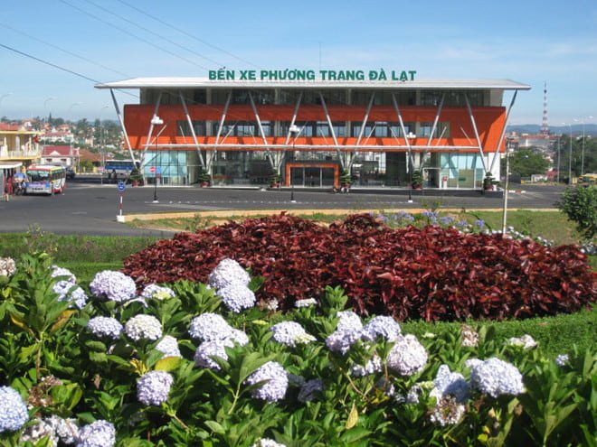 Sơ đồ một điểm đón trung chuyển của nhà xe Phương Trang