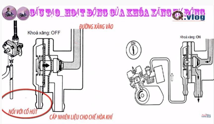 Sơ đồ nguyên lý hoạt động của hệ thống kiểm soát xăng tự động