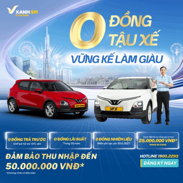 Tài xế đang sử dụng ứng dụng Xanh SM để nhận chuyến