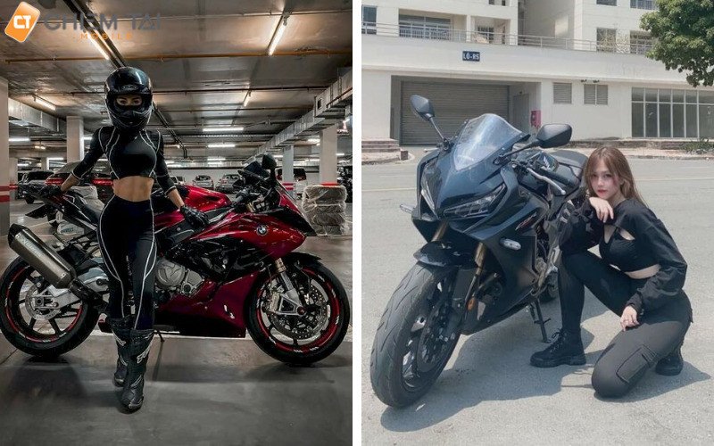 Bí Quyết Tạo Dáng **Ảnh Ngồi Xe Máy** Ấn Tượng Nhất Tạo dáng với xe máy phân khối lớn