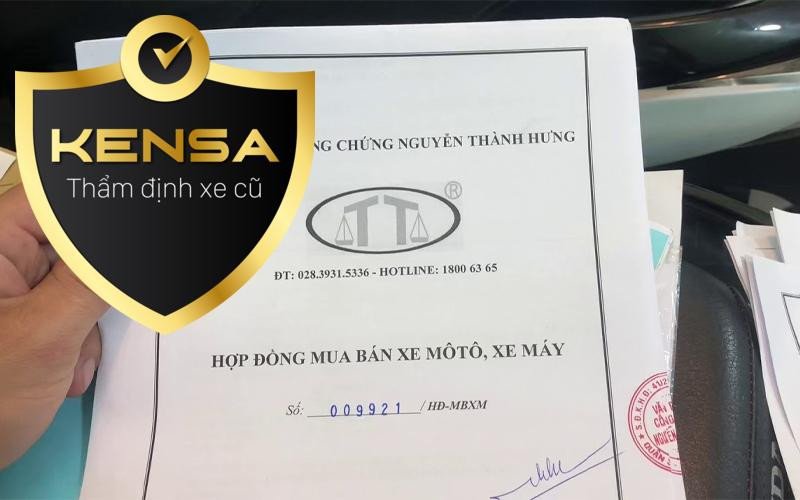 Thành phần của bộ hồ sơ xe máy gốc