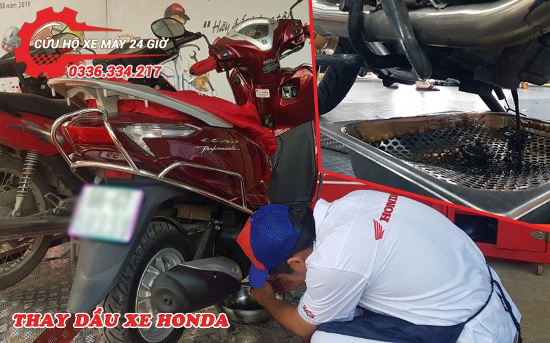 Thay dầu xe máy Honda