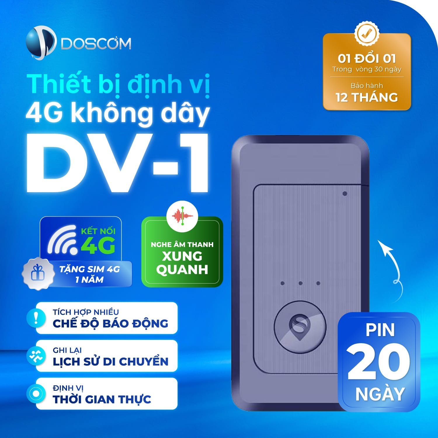 Thiết bị định vị không dây DV1 nhỏ gọn