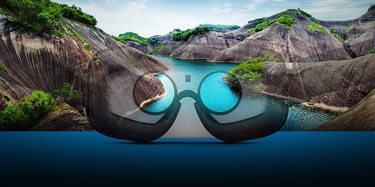 Thiết bị kính thực tế ảo vr đang được sử dụng