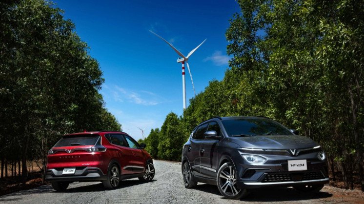 Thiết kế ngoại thất xe điện VinFast e34 đơn giản và gần gũi