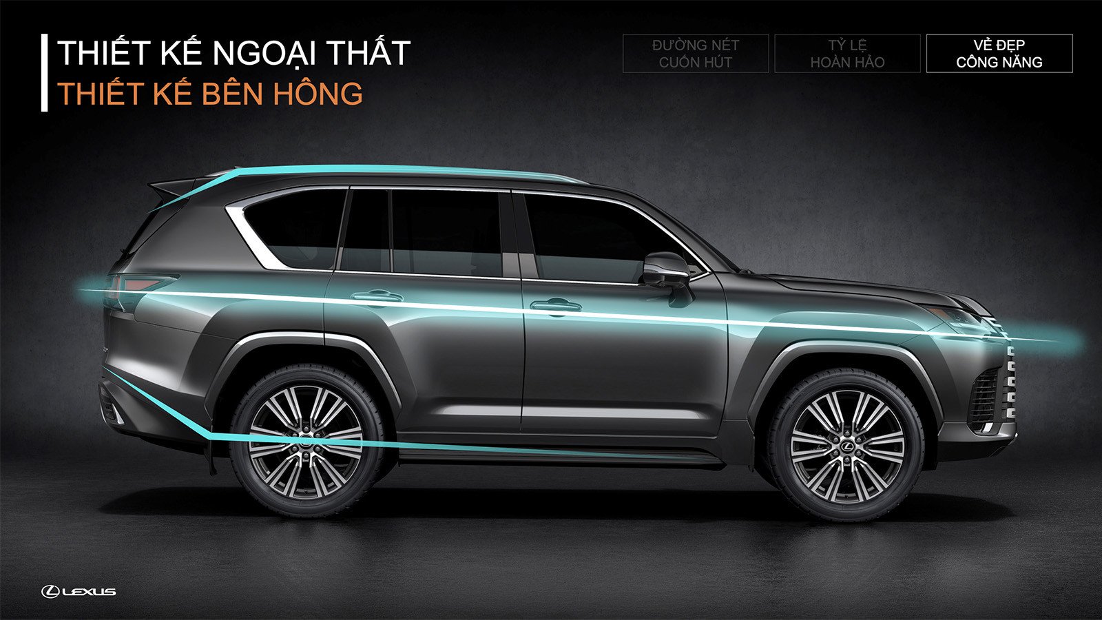 Thiết kế phần thân xe Lexus LX 600