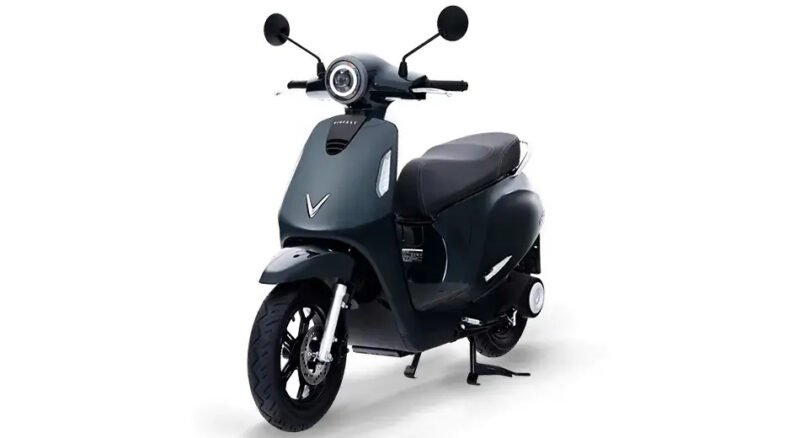 Thiết kế xe máy điện VinFast Evo Lite Neo màu xanh rêu