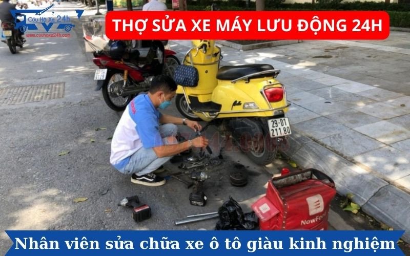 Thợ sửa xe lưu động xử lý sự cố