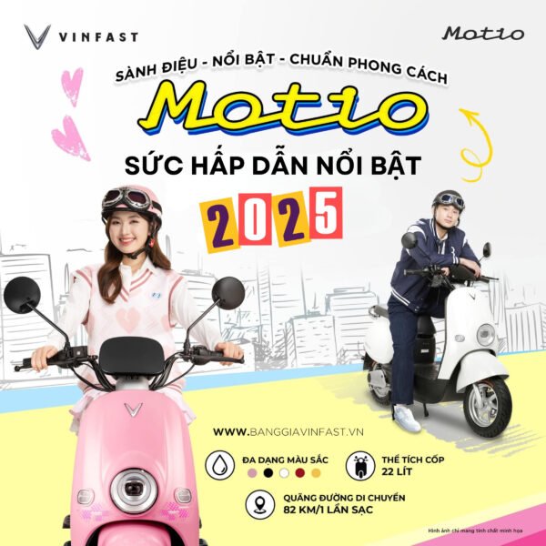 Thông số kỹ thuật chi tiết của xe máy điện Motio VinFast