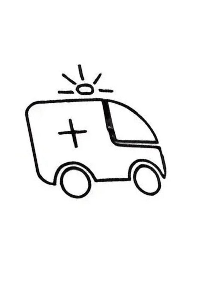 Tranh Tô Màu Xe Cứu Thương: Hoạt Động Giúp Bé Yêu Nghề Y Tranh tô màu xe cứu thương với các đường nét rõ ràng, sẵn sàng để bé tô màu bằng nhiều loại bút khác nhau