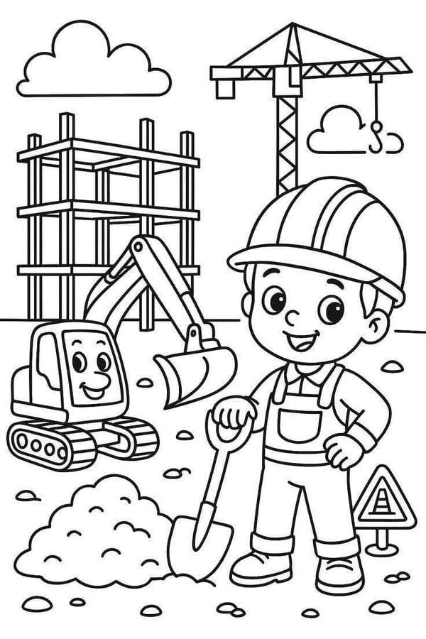 Tranh Tô Màu Xe Máy Xúc: Khám Phá Thế Giới Công Trình tranh tô màu xe máy xúc 10