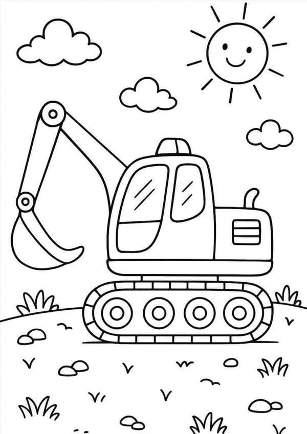 Tranh Tô Màu Xe Máy Xúc: Khám Phá Thế Giới Công Trình tranh tô màu xe máy xúc 12