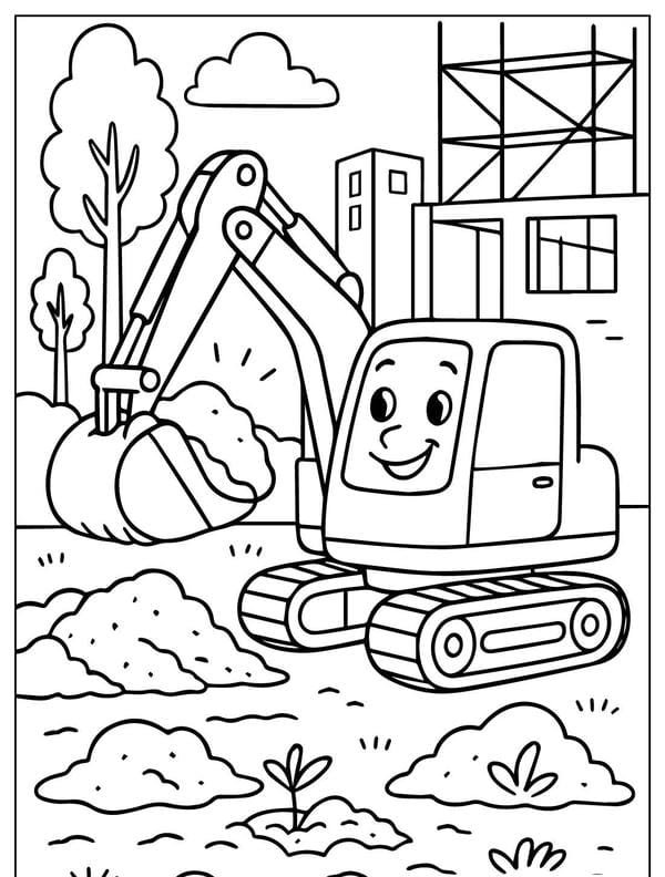 Tranh Tô Màu Xe Máy Xúc: Khám Phá Thế Giới Công Trình tranh tô màu xe máy xúc 4