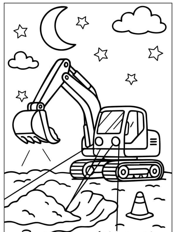 Tranh Tô Màu Xe Máy Xúc: Khám Phá Thế Giới Công Trình tranh tô màu xe máy xúc 5