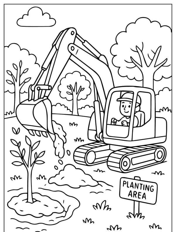 Tranh Tô Màu Xe Máy Xúc: Khám Phá Thế Giới Công Trình tranh tô màu xe máy xúc 7